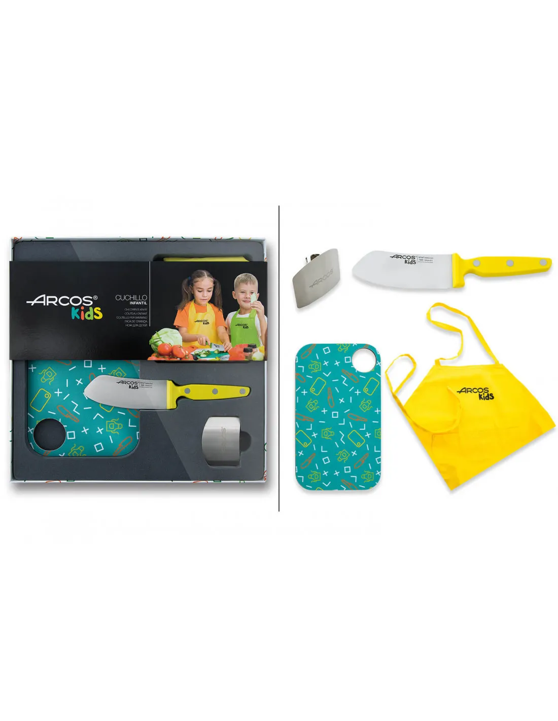 Coffret cadeau enfant Arcos Kids 4 pièces jaune